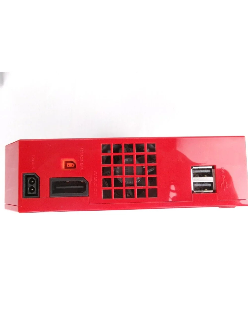Nintendo Wii Red RVL-001 Console OEM Stand GameCube Compatible Tested Working